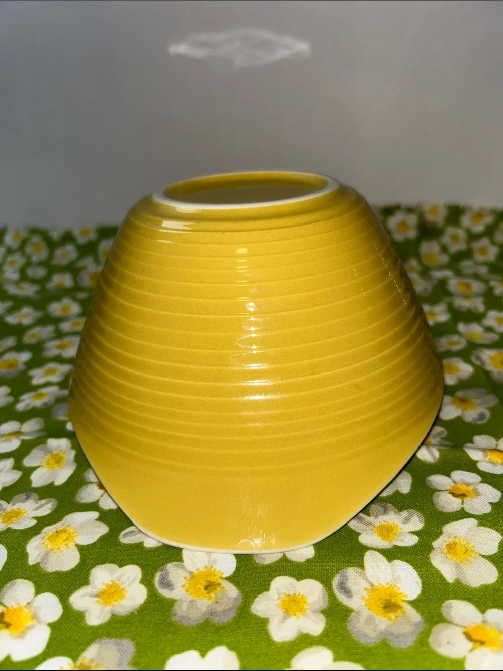 Mid-Century Modern yellow vegetable serving bowl